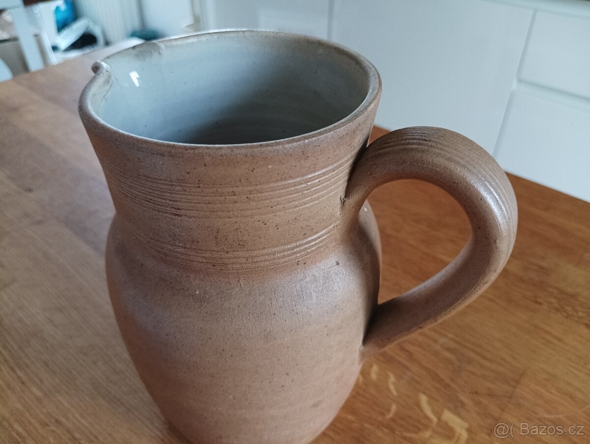 KAMENINOVÝ DŽBÁN GRES DU BERRY RUČNĚ VYROBENÝ - FRANCIE - 5