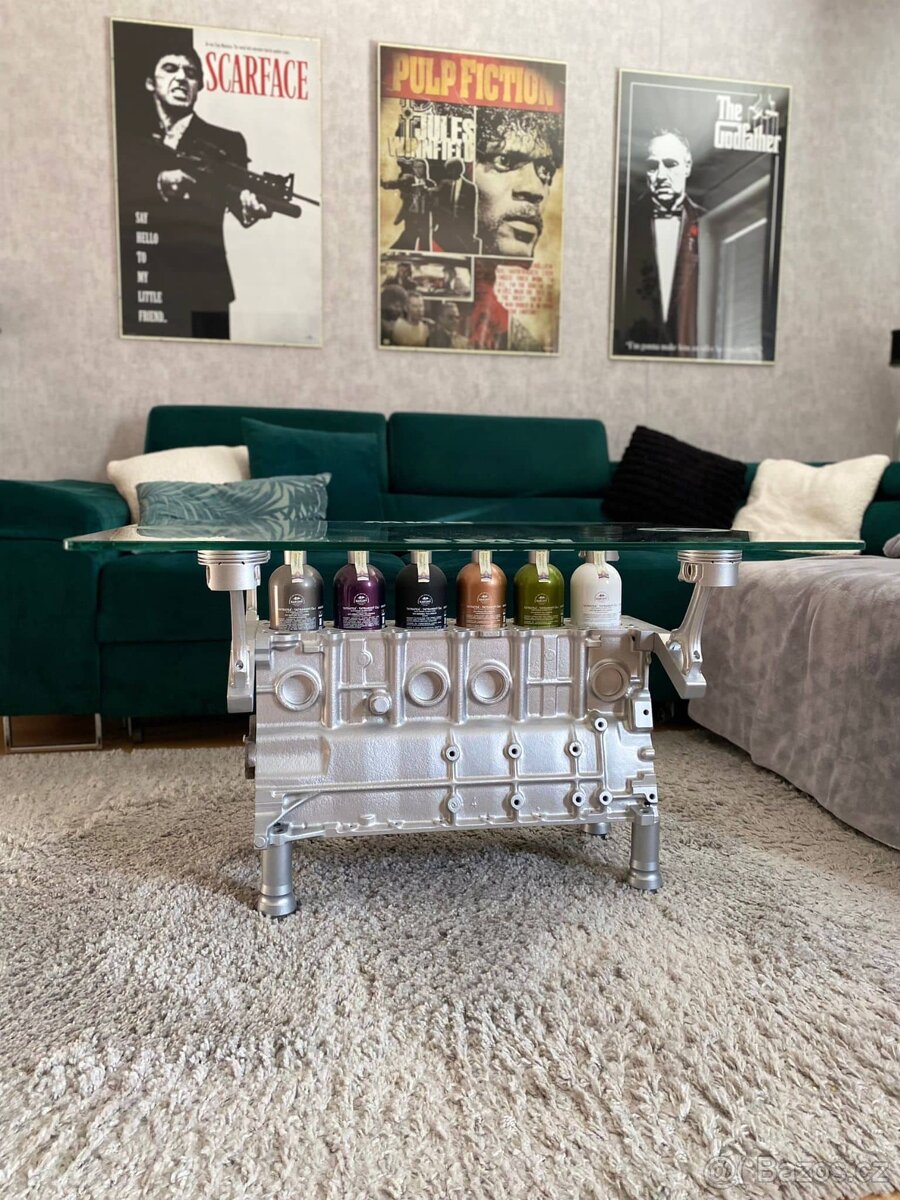 BMW designový stolek z bloku motoru - 5