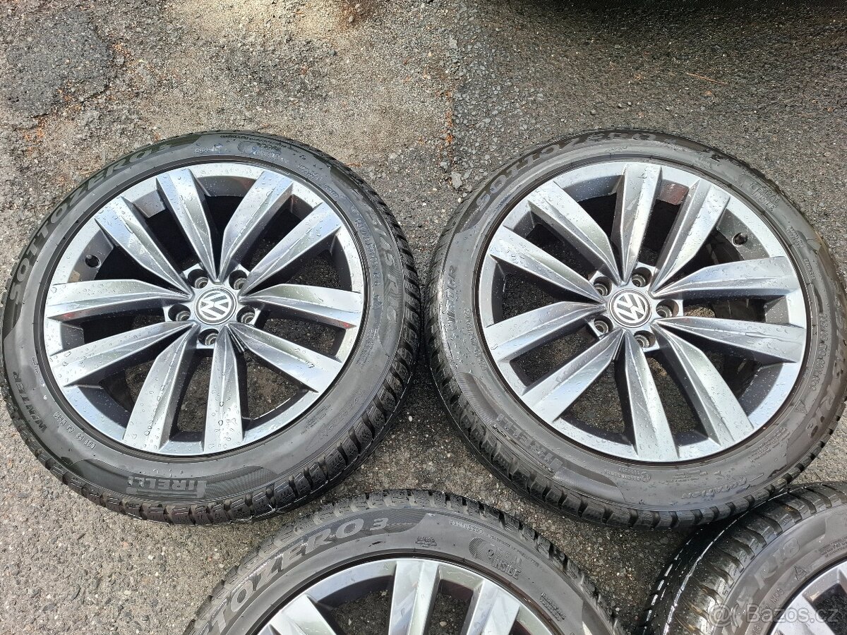 Alu kola 18" VW Almere 5x112 zimni pneu 245/45R18 - 5