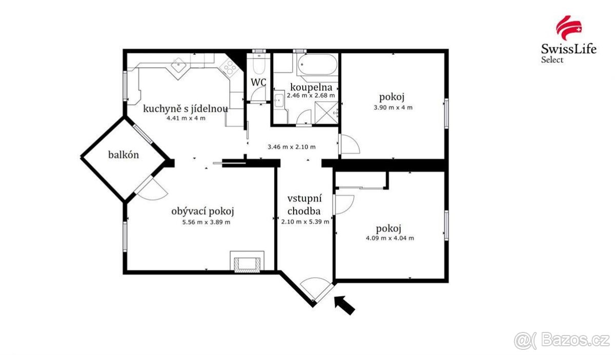 Prodej bytu 3+1 93 m2 Na Výsluní, Moravské Budějovice - 5