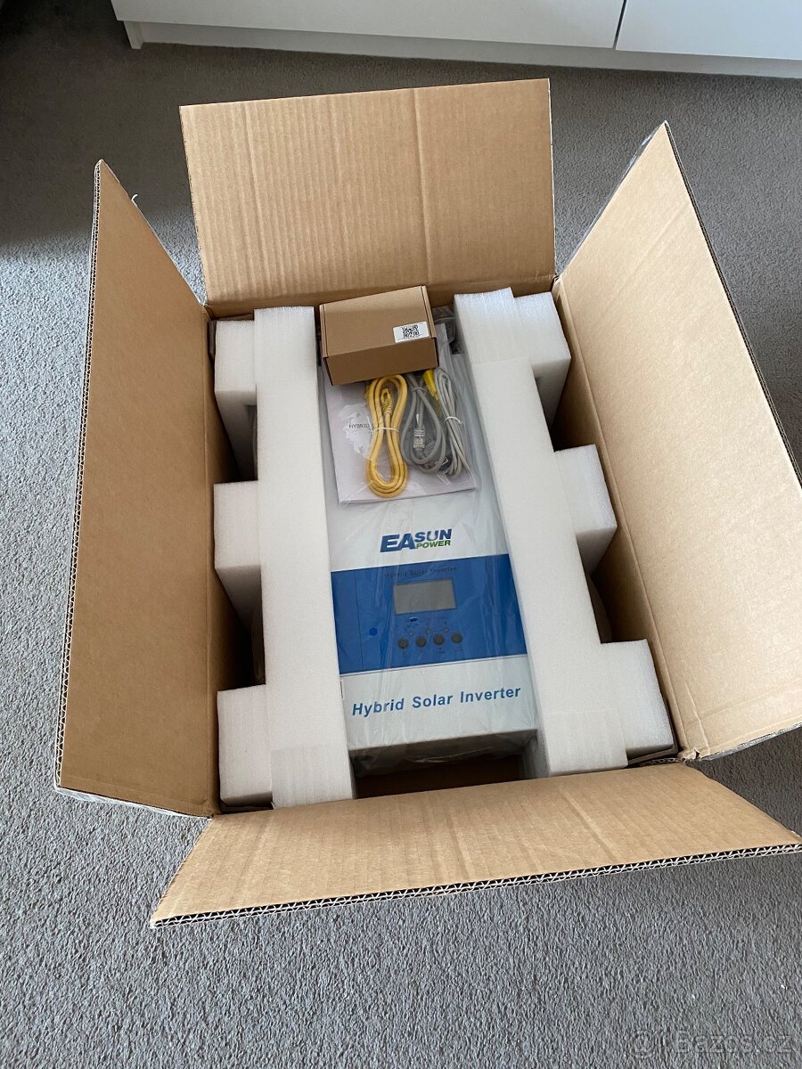 Hybridní měníč napětí střídač 5.6kw MPPT 48V NOVÝ - 5