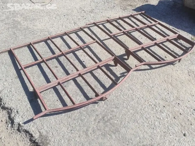 Staré železné okno, fabrické okno, 2 ks - 100x80cm - 5