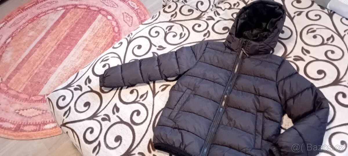 N.ová chlapecká zimní prošívaná bunda H&M vel.140 - 5