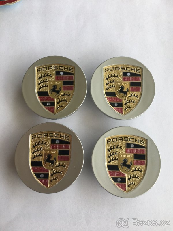 Porsche středové krytky 4ks (pokličky) 65mm 5.barvy - 5