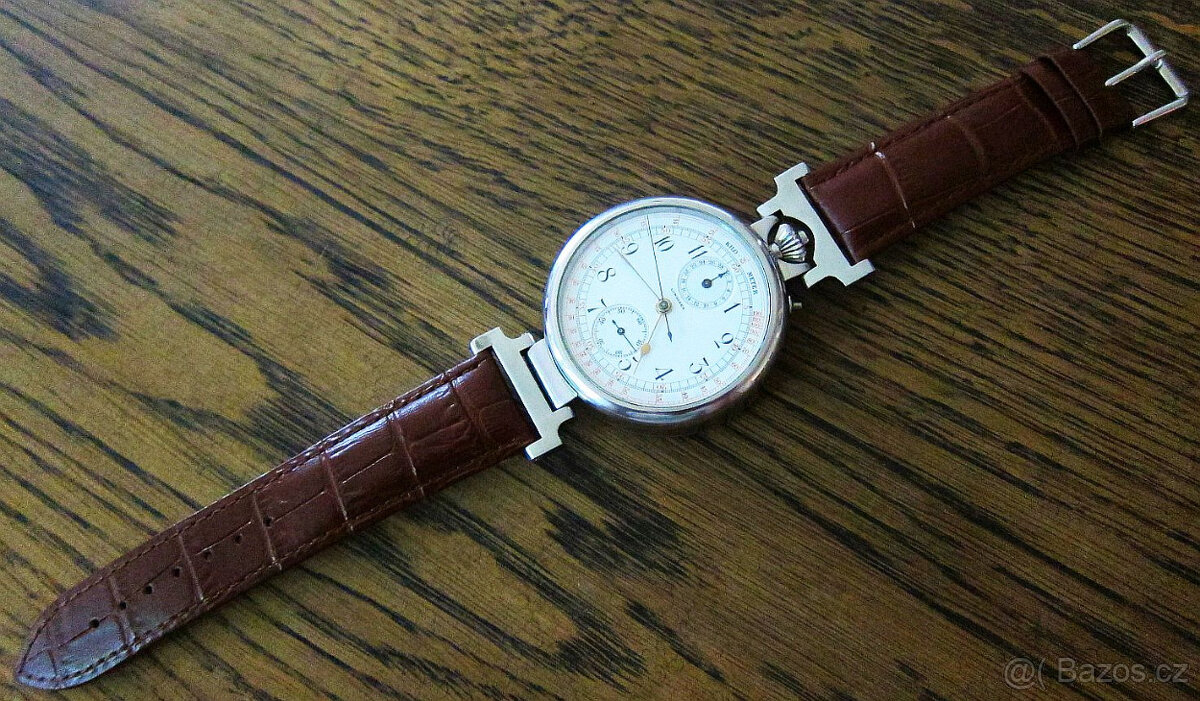 LONGINES 1900 CHRONOGRAF luxusní švýcarské náramkové hodinky - 5