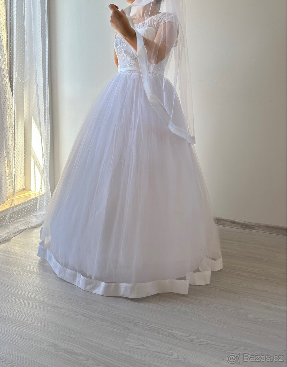 Svatební šaty vel L - 5