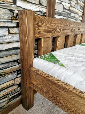 Drásaná postel Bruno 140x200 Antický dub - 5