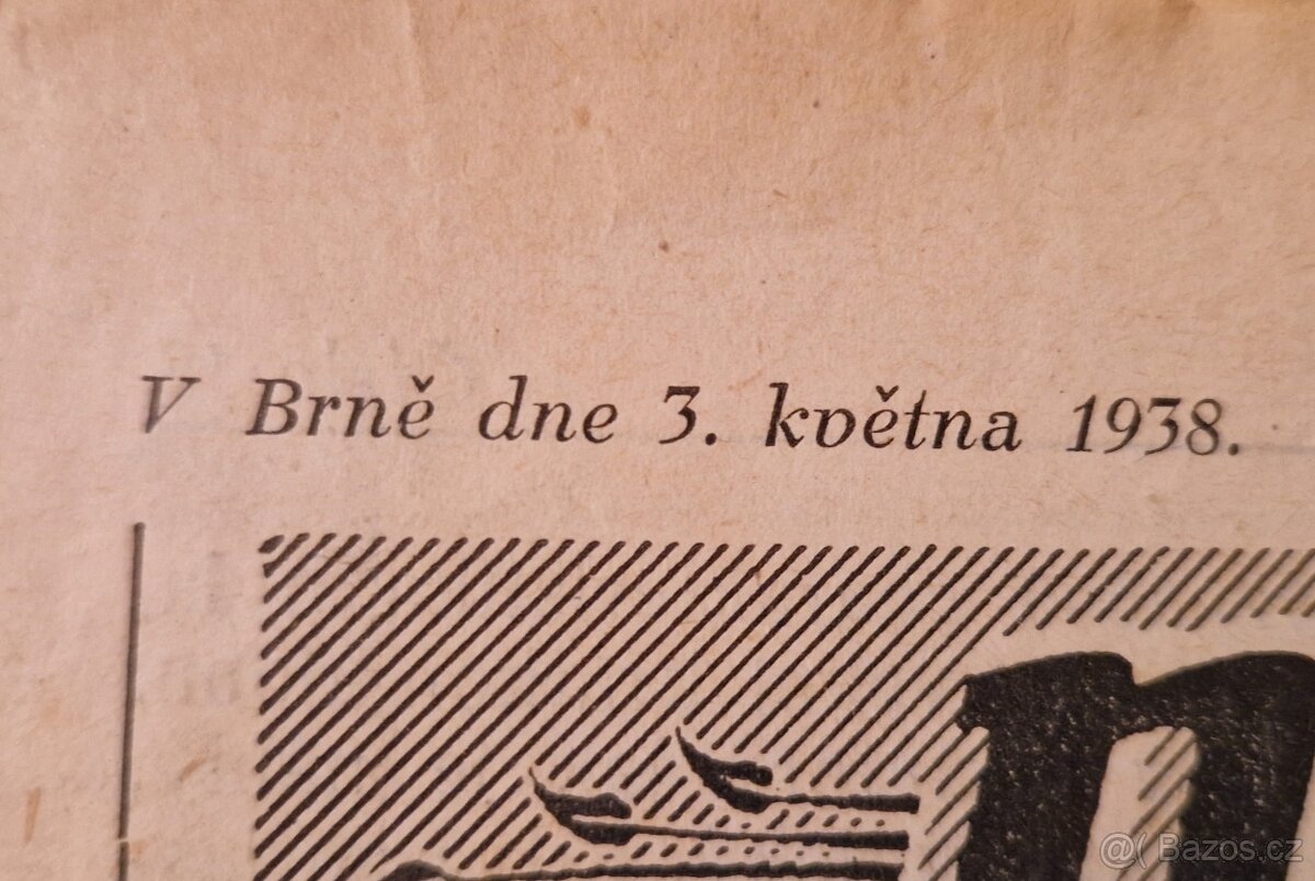 Noviny Nový lid - zabrání Sudet 1938, poněmčení zemí Českých - 5