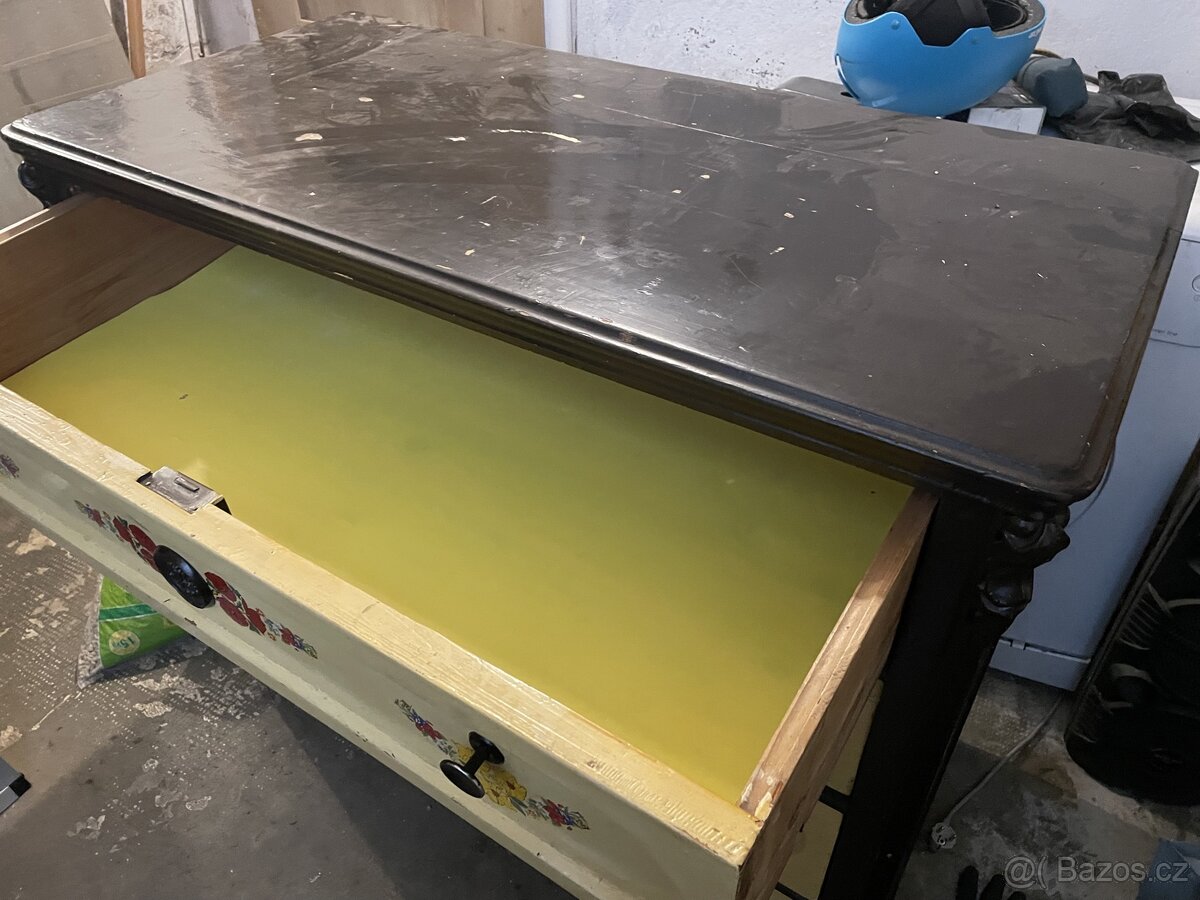 Retro malovaná komoda - 5