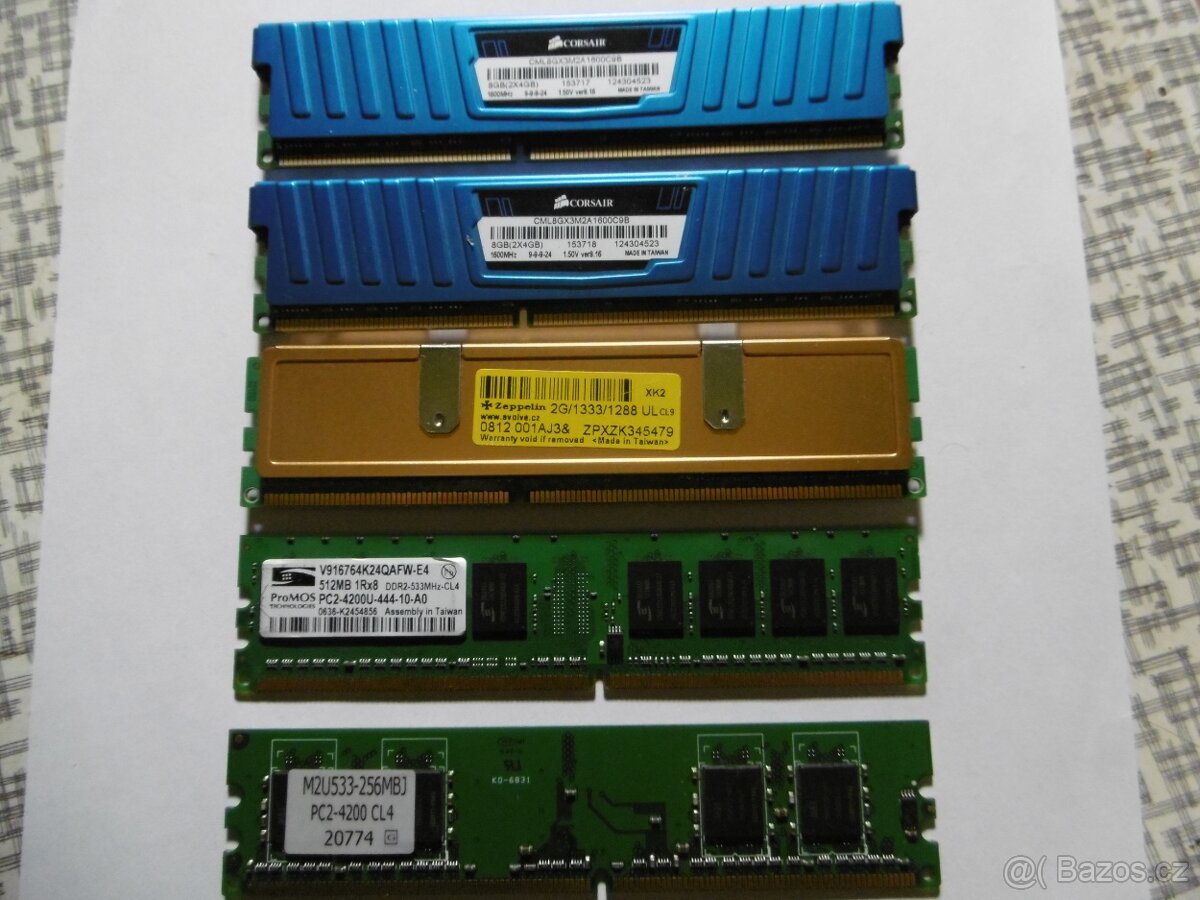 staré paměti DDR1 DDR2 DDR3 ... - 5