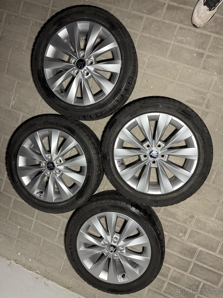 R16 Originál Alu Škoda Zimní 🥶5x100 TOP STAV ❗️Fabia, Rapid - 5