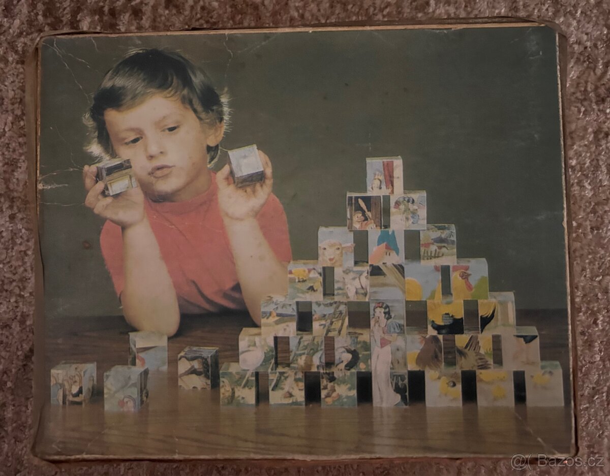 STARÉ DŘEVĚNÉ KOSTKY - ZVÍŘATA - 5