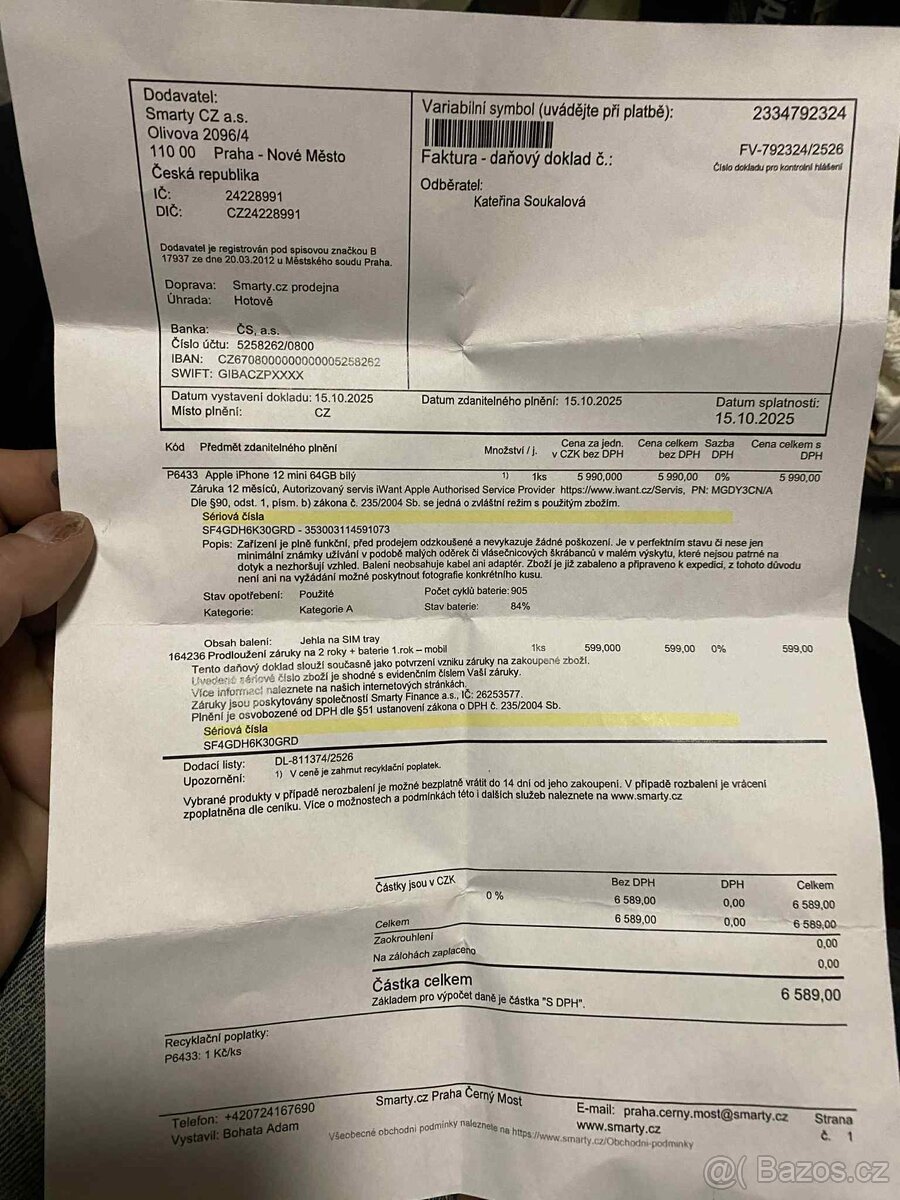 iPhone 12mini 64GB bílý - 5