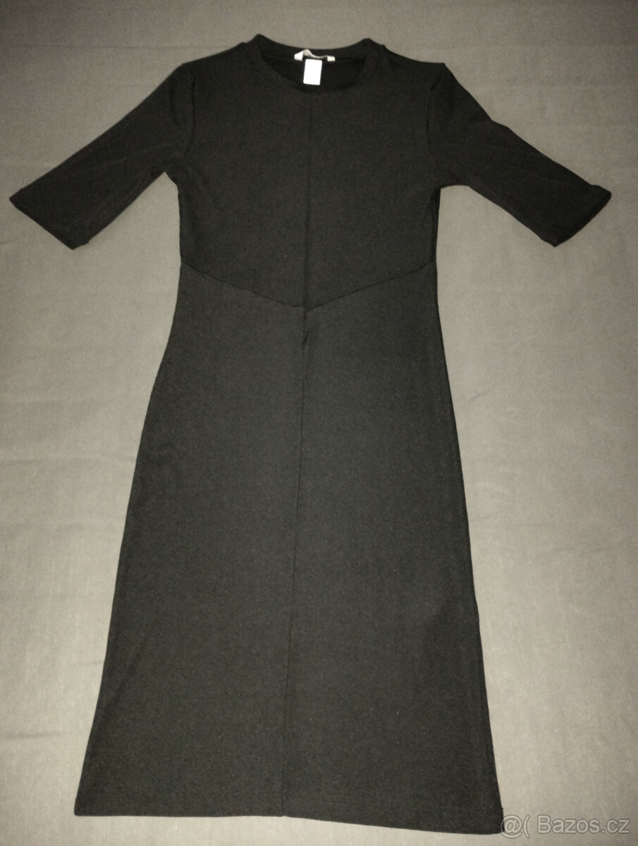 Černé pouzdrové elastické šaty vel. S - H&M - 5