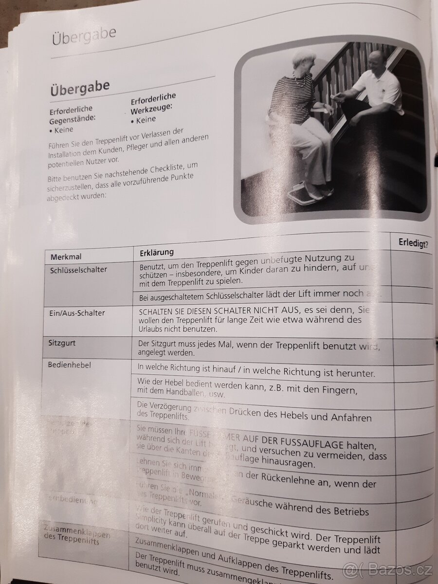 Schodišťová sedačka, Schodolez, - 5