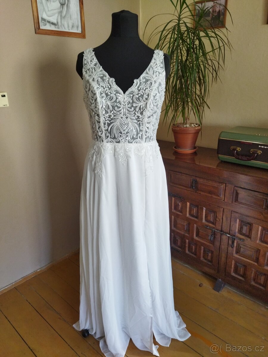 Svatební šaty vel.42 - 5