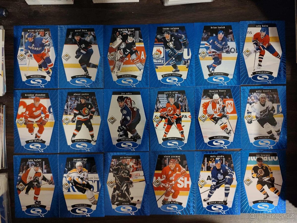 Predám hokejové kartičky z 90 rokov (UD,Top.,metal, pacific. - 5