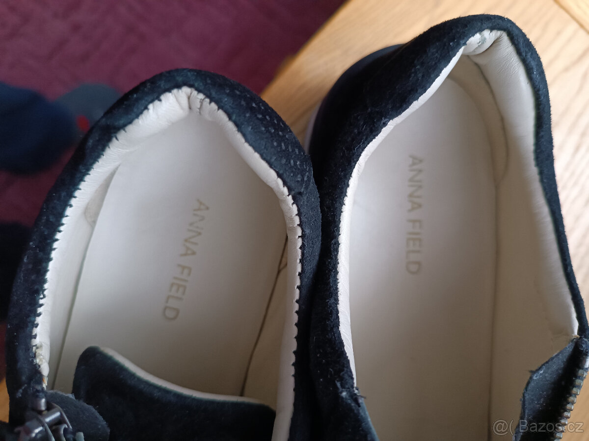 Dámské, semišové ,sportovní boty, - 5