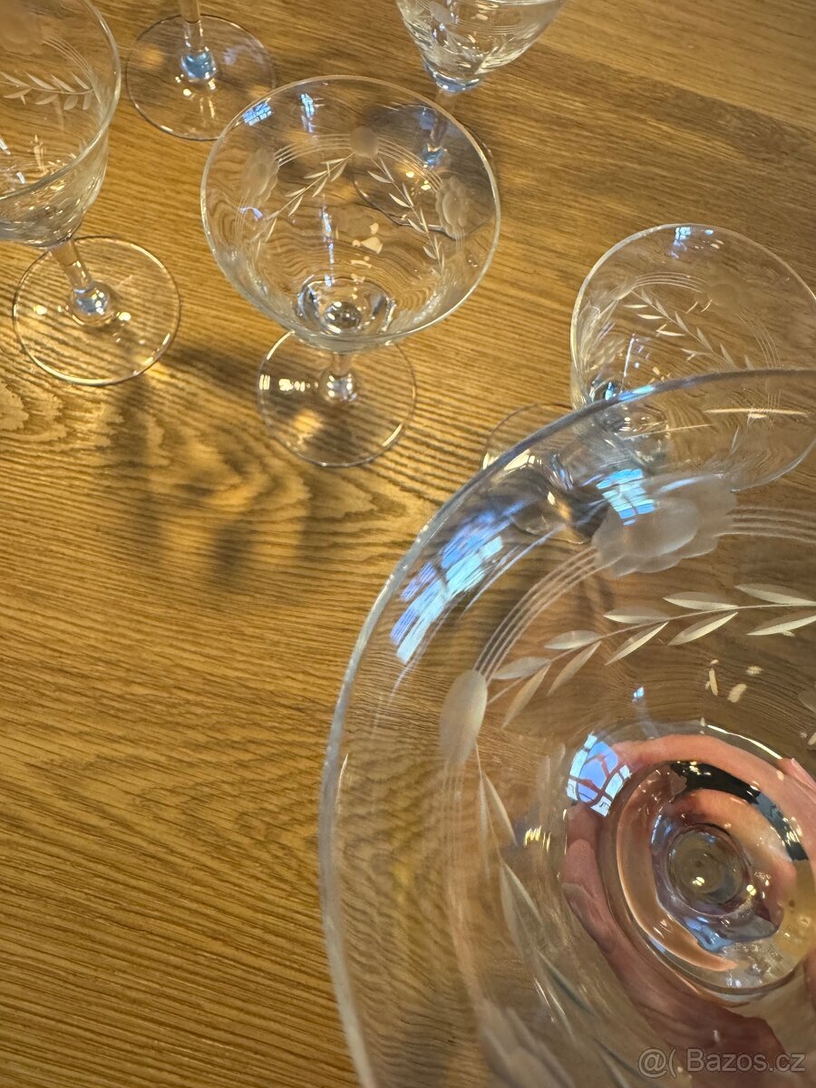 Sada broušených skleniček - 5