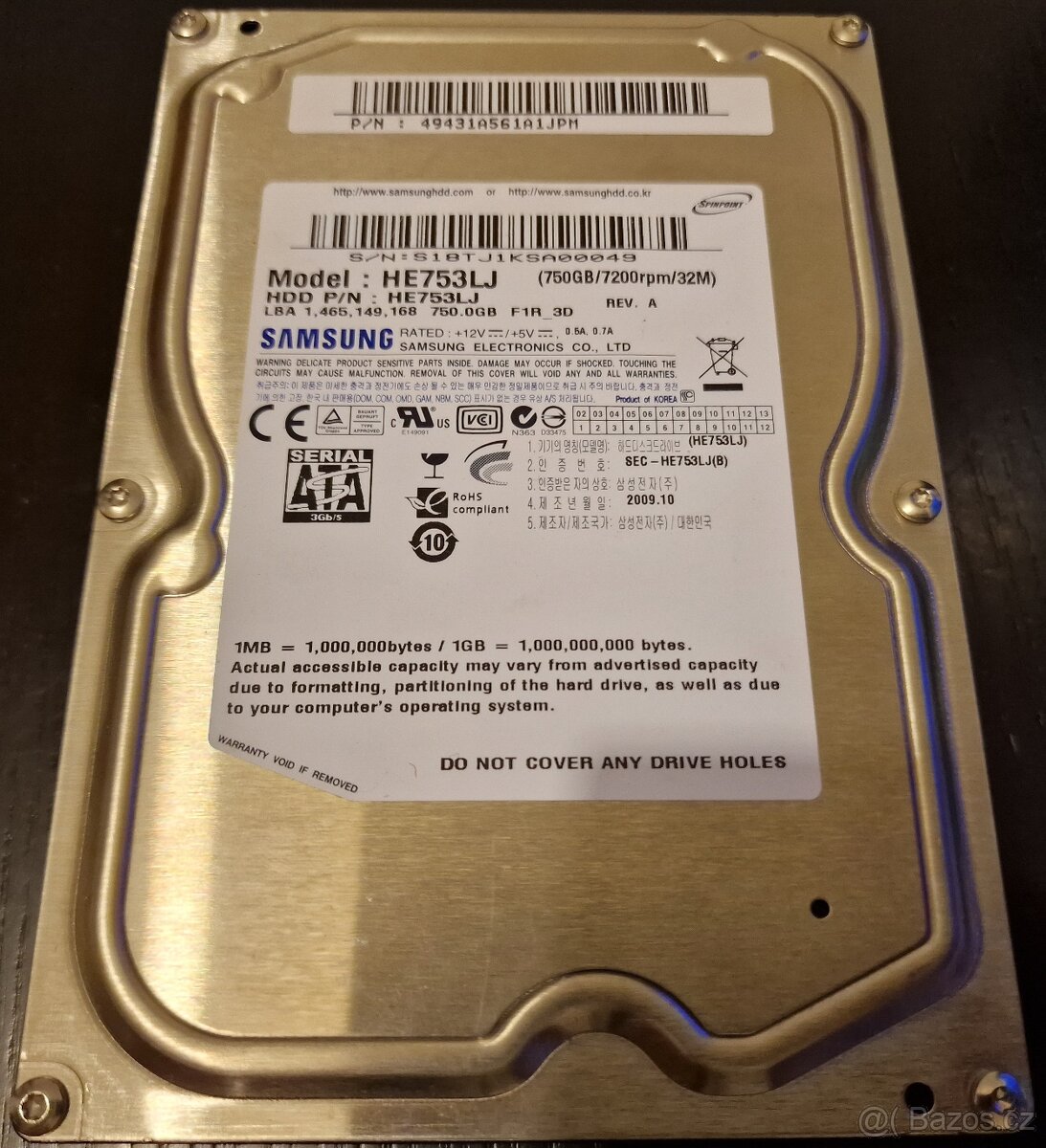 rozne hdd od 80GB - 750GB - 5