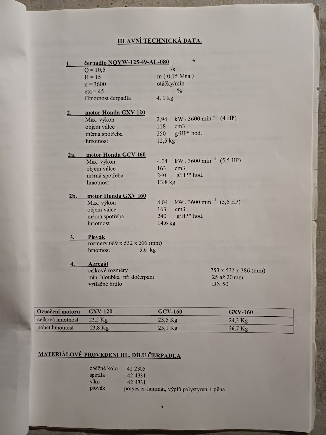 Plovoucí čerpadlo PPCA-800 - 5