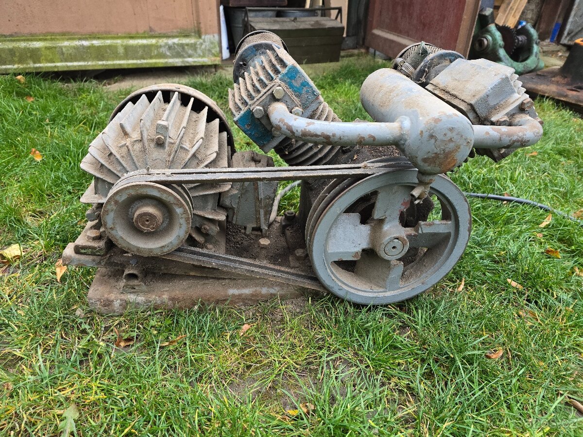 Starý kompresor s elektromorem - 5