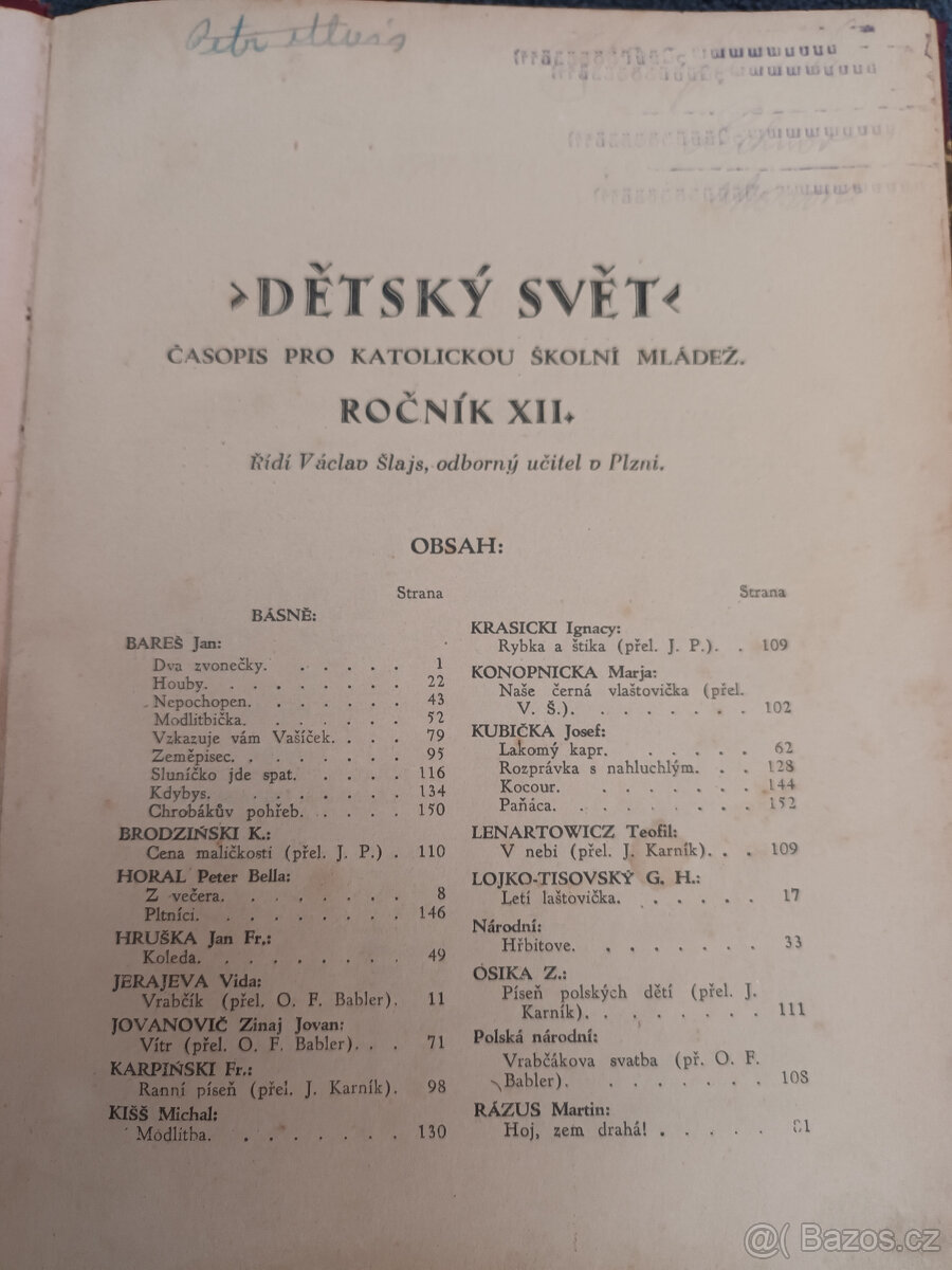 Staré knihy DOMA - ROSTLINOPIS - DĚTSKÝ SVĚT - 5