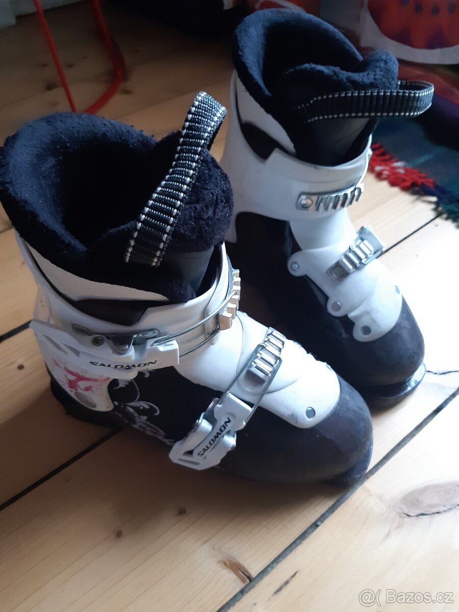 Sjezdové lyže K2 100 cm + lyžáky Salomon 32 - 5