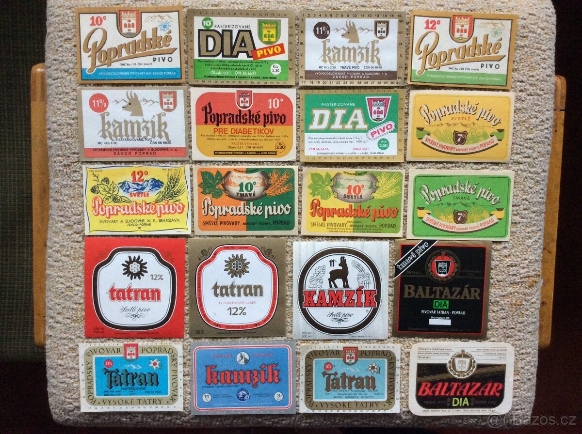 Pivní etikety pivovaru Martin,Košice, R.Sobota,Bytča,Poprad - 5