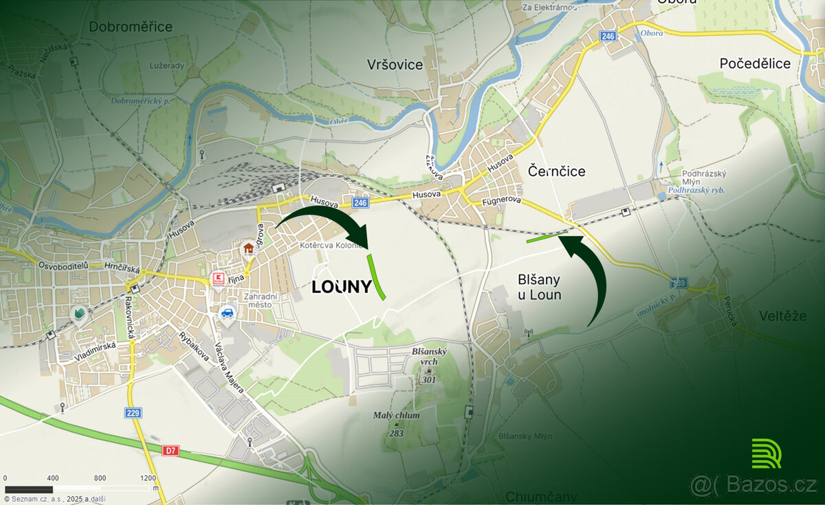 Prodej pozemků KÚ Černčice u Loun LV 435 - 5