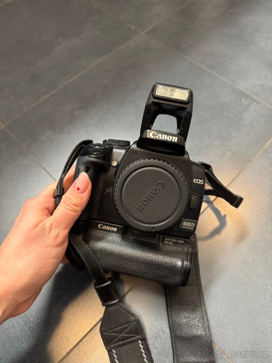 Zrcadlovka Canon EOS 400D + 3 objektivy, 2 stativy a batoh - 5