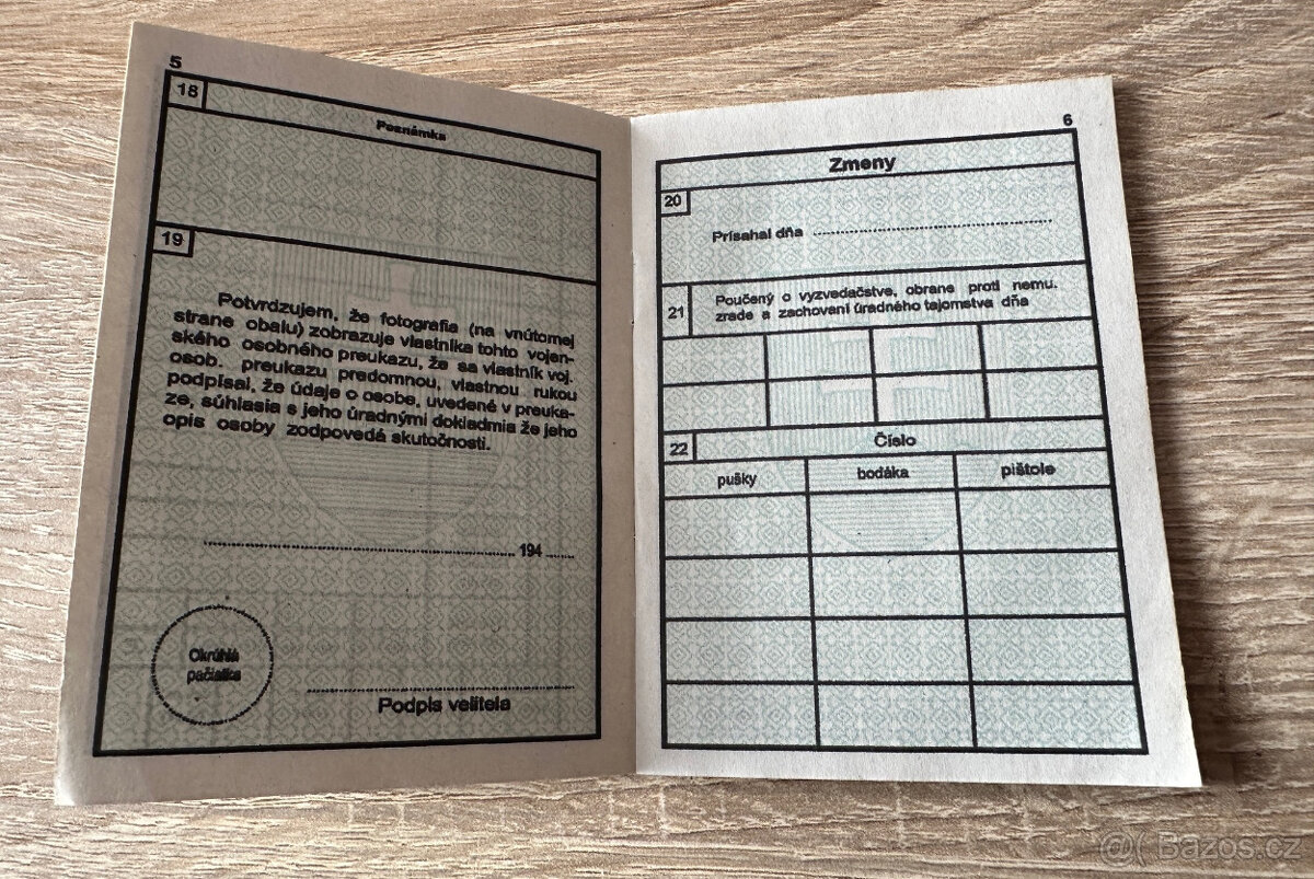 vojenský preukaz průkaz slovenský štát - 5