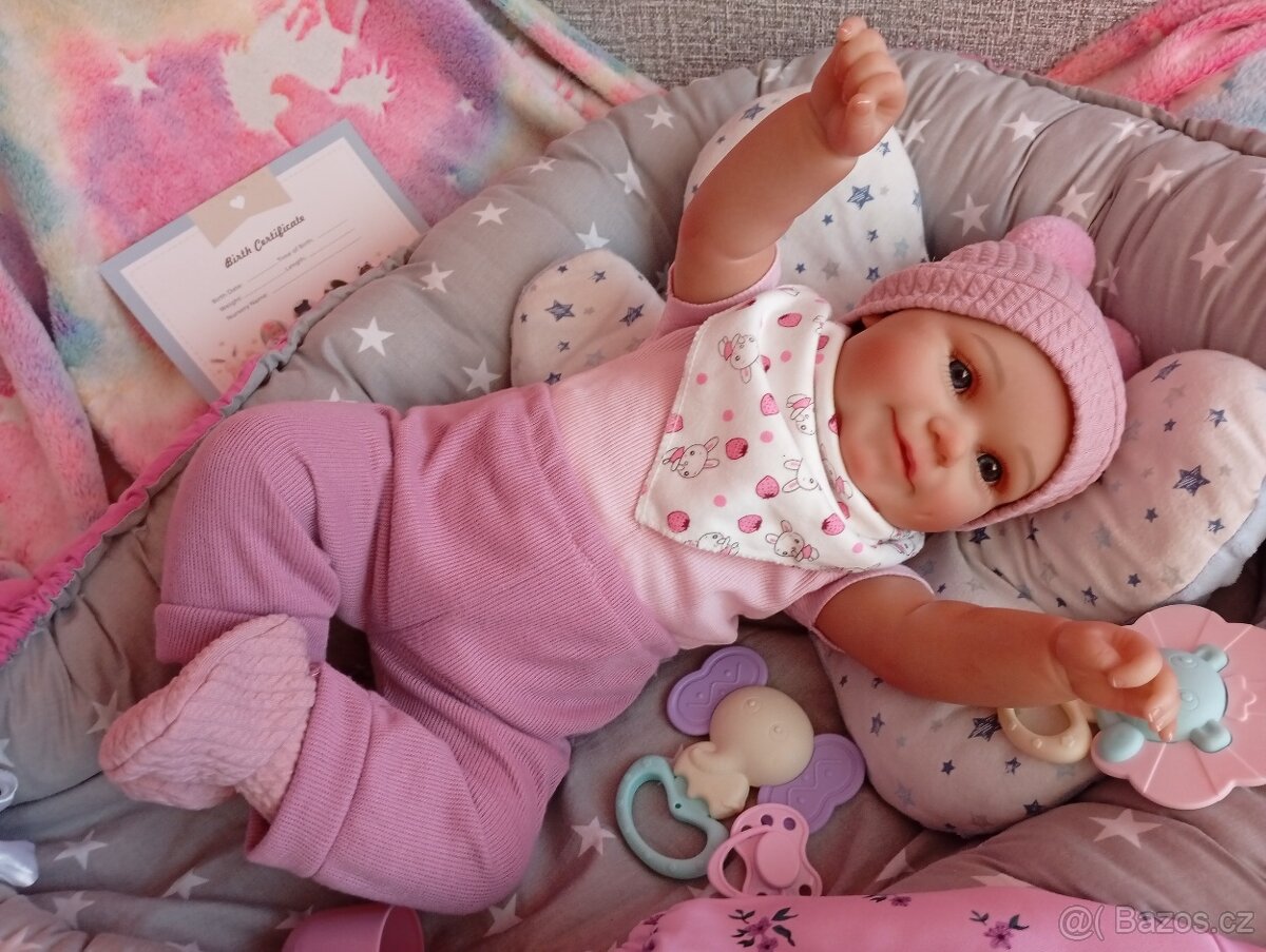 Realistická Reborn panenka usměvavá holčička Maddie - 5