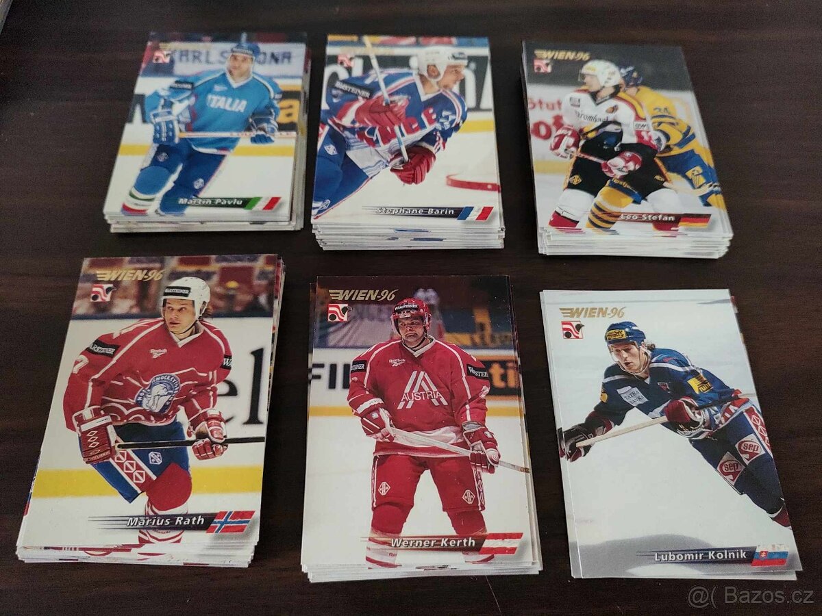 Predám hokejové kartičky repre. (Wien96, Globe95, Semic95..) - 5