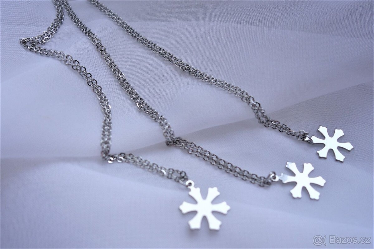 Řetízek Křížek ocel symbol ochrany = úspěch u žen i dívek - 5