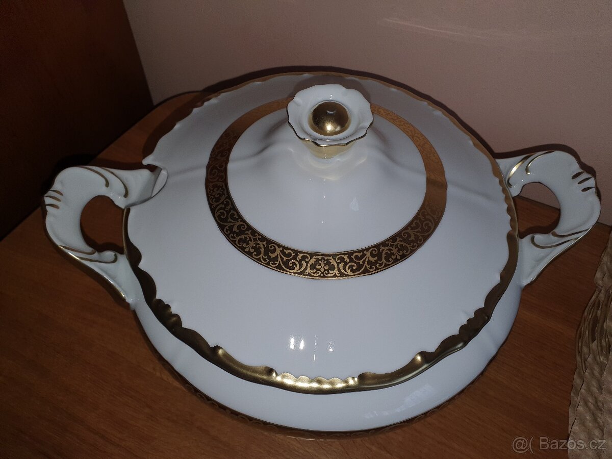 Jídelní servis se silným zlatým lemem THUN - 5