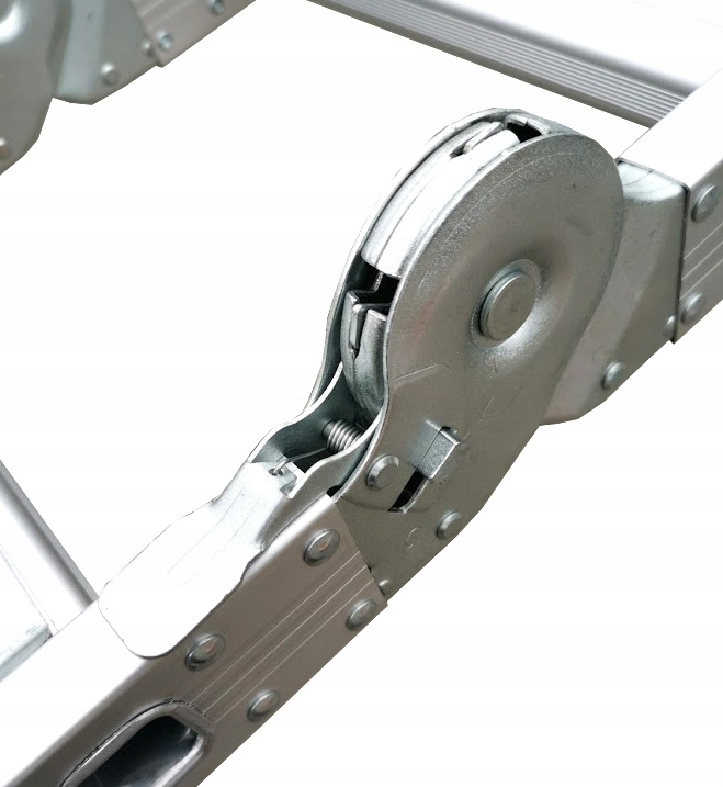 Kloubový žebřík 4x3 plosina skládací přicky leseni - 5