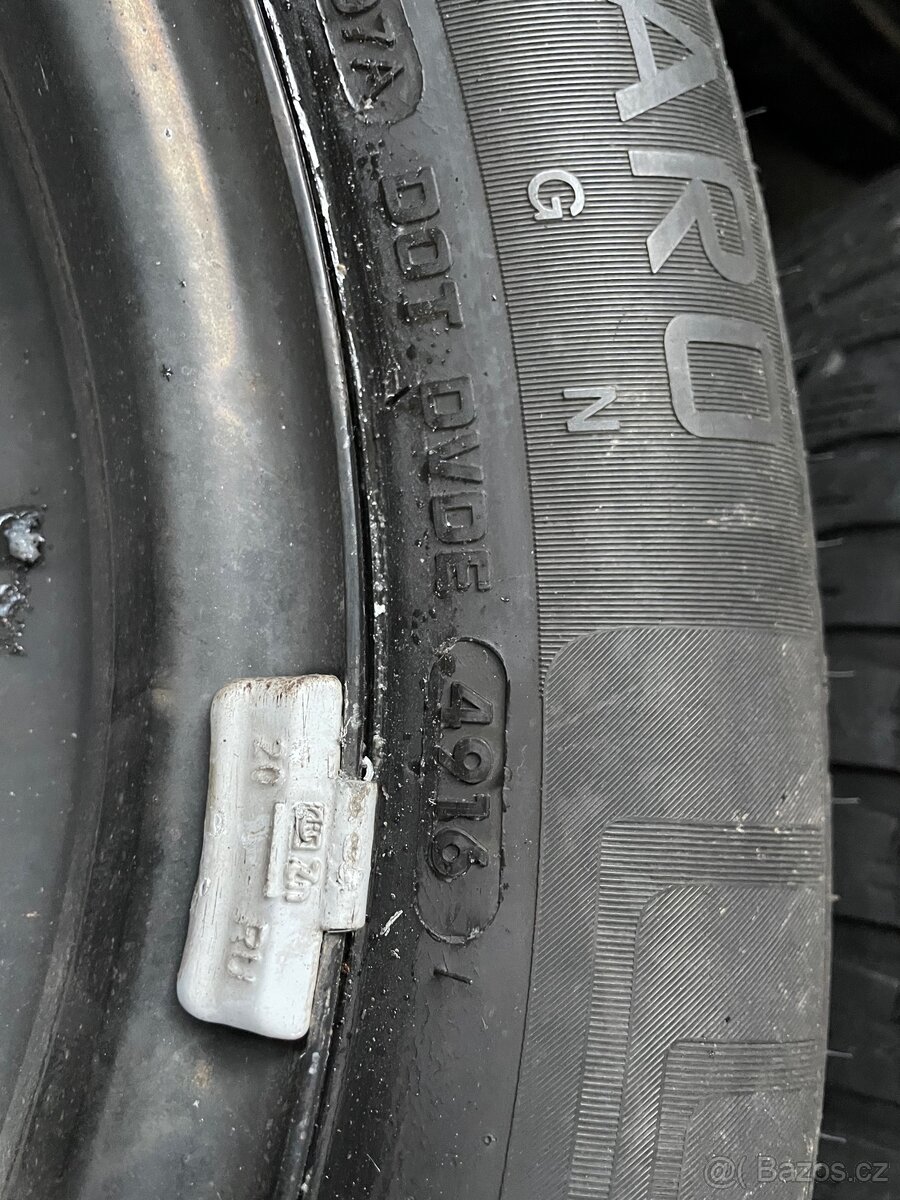 Plech disky 4x100 včetně letních pneu 195/65R15 - 5