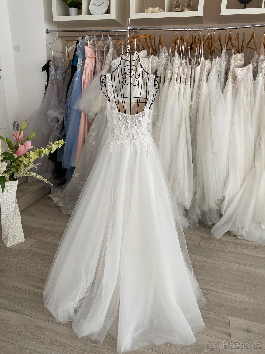 Svatební šaty vel.38-40 - 5