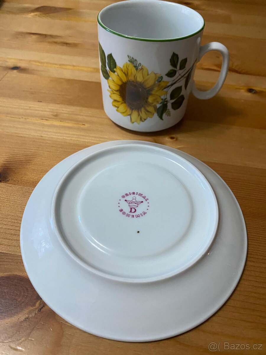 Čínský porcelán, Český porcelán, zdobené skleničky, hrnky - 5