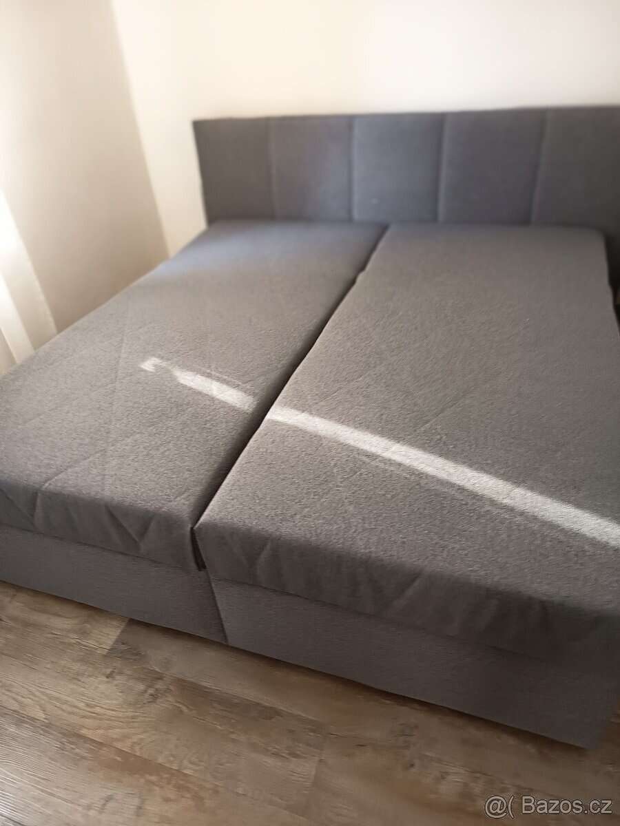 Postel s matrací ANABEL - šedá, 180x200 cm - 5