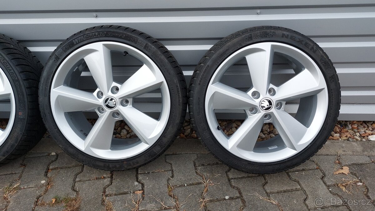 Alu kola 5x112 r18 škoda octavia lll zimní pneu - 5