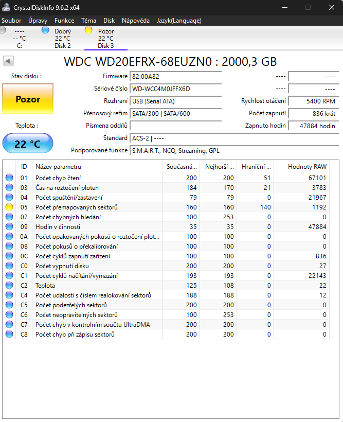 4ks Pevné disky HDD Western Digital Red 2TB - 5