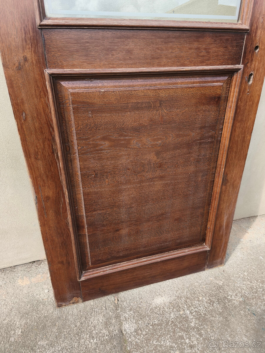 Dveře levé atypické, nejspíše 85, masiv - dub - 5