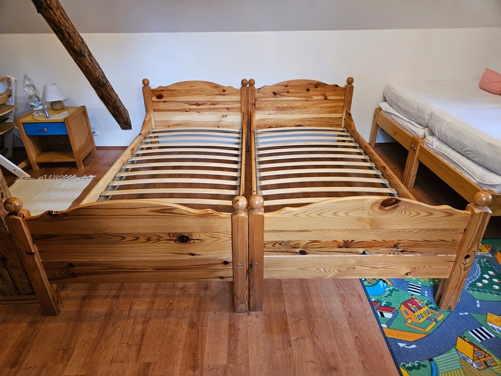 2 komplet lůžka 90 x 200 - cena za kus rám rošt matrace - 5