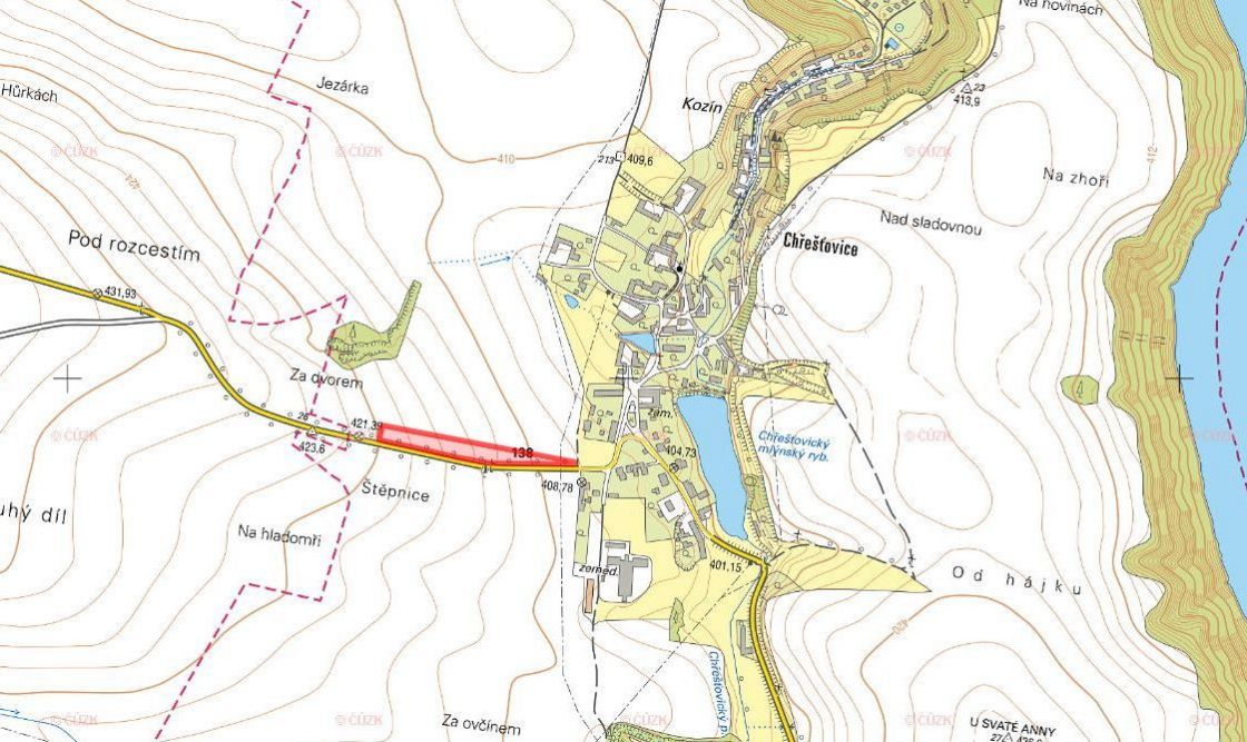 Pozemek, bydlení, prodej, Chřešťovice, Albrechtice nad Vltav - 5