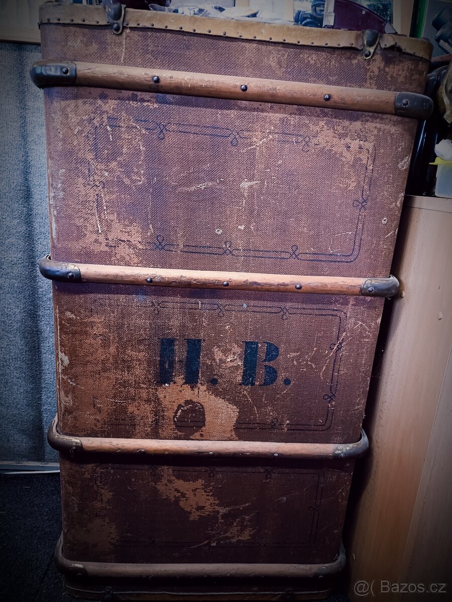 Starožitný cestovní kufr - 5