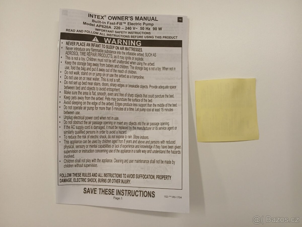 Nafukovací postel Intex nepoužitá - 5