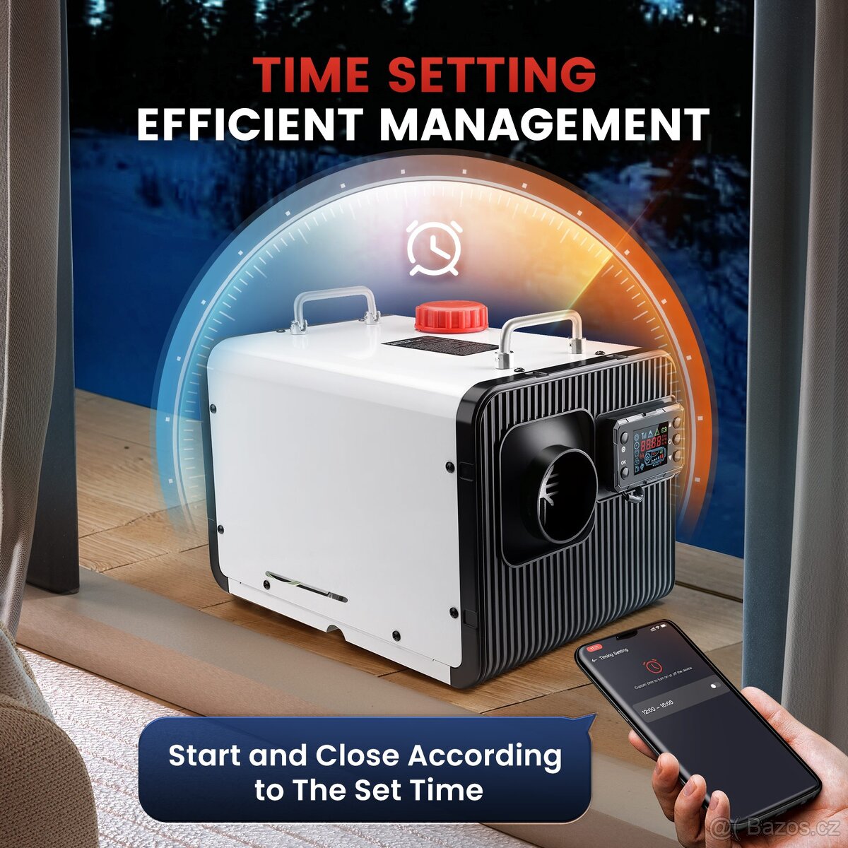 Nezávislé naftové topení 5-8kW 12, 24 a 220V, Bluetooth - 5