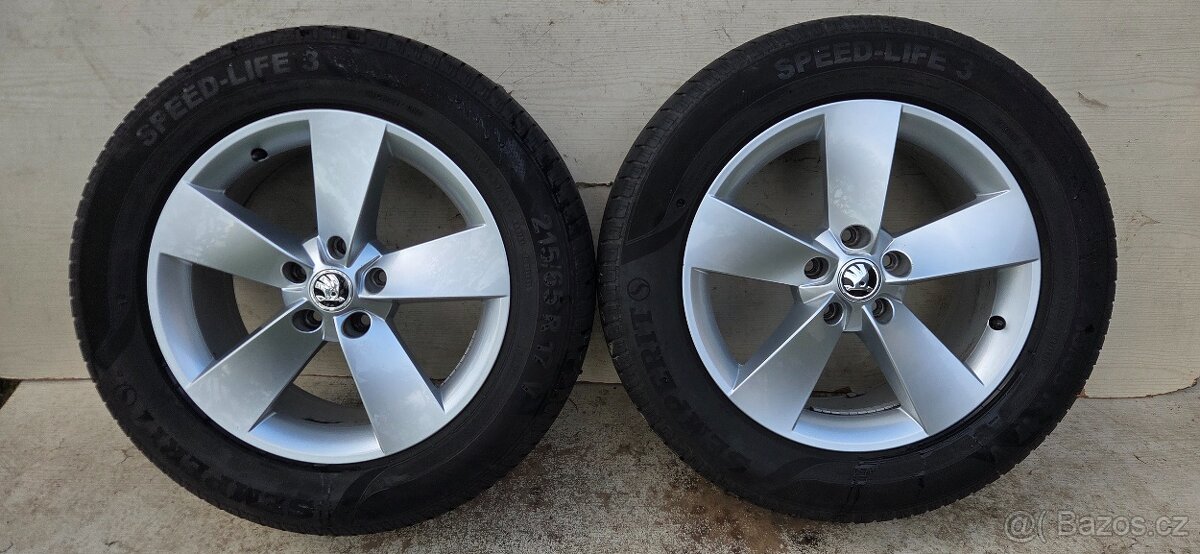 Škoda Kodiaq 17" 5x112, letní Semperit 215/65R17 - 5